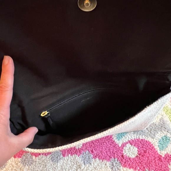 Stella & Dot Clutch w Pom poms - Picture 3 of 3
